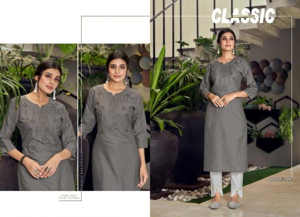 Kalaroop Parin Embroidery Weaving Fancy Designer Kurti Collection